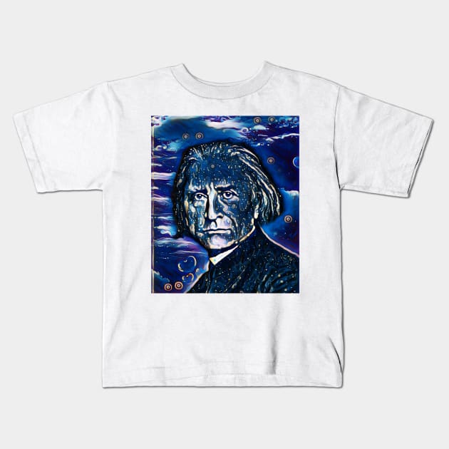 Franz Liszt Dark night Portrait | Franz Liszt Artwork 5 Kids T-Shirt by JustLit